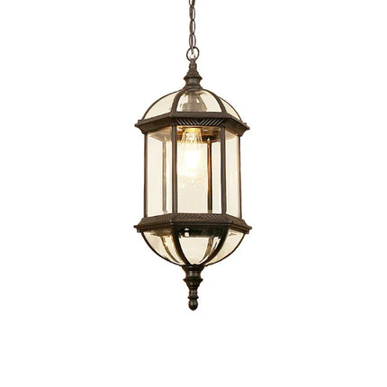 Suspension LED étanche en aluminium style européen pour extérieur, éclairage chaleureux
