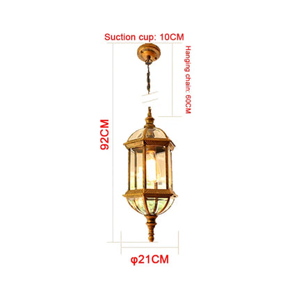 Suspension LED étanche en aluminium style européen pour extérieur, éclairage chaleureux