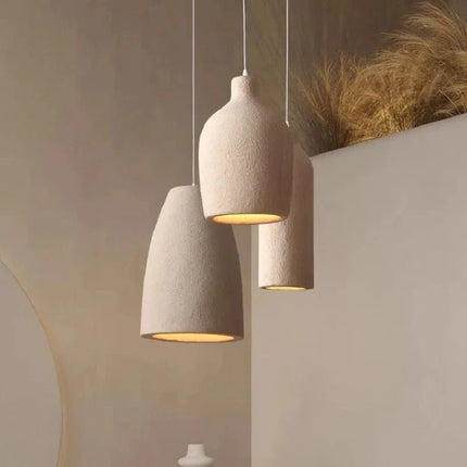 Suspension Wabi Sabi LED nordique en polystyrène, lumière chaude 2025