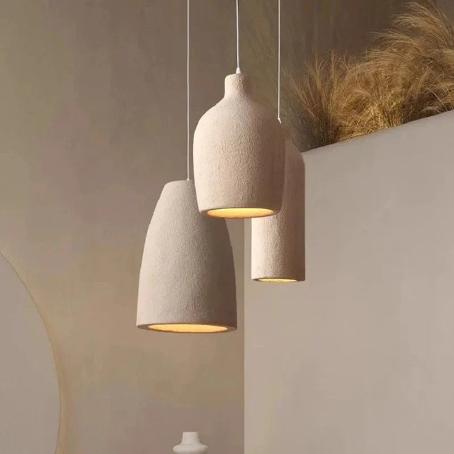 Suspension Wabi Sabi LED nordique en polystyrène, lumière chaude 2025