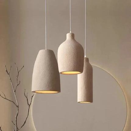 Suspension Wabi Sabi LED nordique en polystyrène, lumière chaude 2025