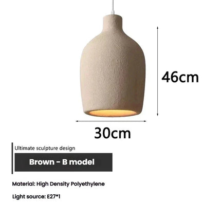 Suspension Wabi Sabi LED nordique en polystyrène, lumière chaude 2025