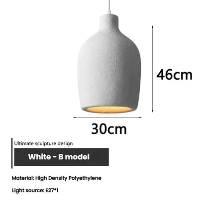 Suspension Wabi Sabi LED nordique en polystyrène, lumière chaude 2025