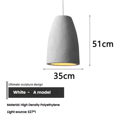 Suspension Wabi Sabi LED nordique en polystyrène, lumière chaude 2025