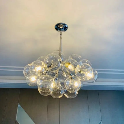 Suspension moderne américaine en verre bulle LED pour salon et hall