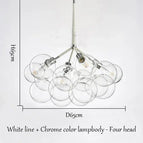 Blanc chrome 4 Tête(s) / Lumière chaude