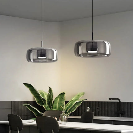 Suspension en verre moderne et luxueuse, luminaire décoratif intérieur