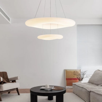 Suspension LED Circulaire Minimaliste en Acrylique pour Salon et Chambre