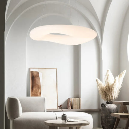 Suspension LED Circulaire Minimaliste en Acrylique pour Salon et Chambre
