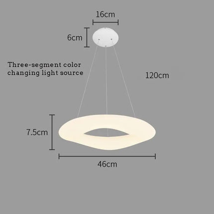 Suspension LED Circulaire Minimaliste en Acrylique pour Salon et Chambre