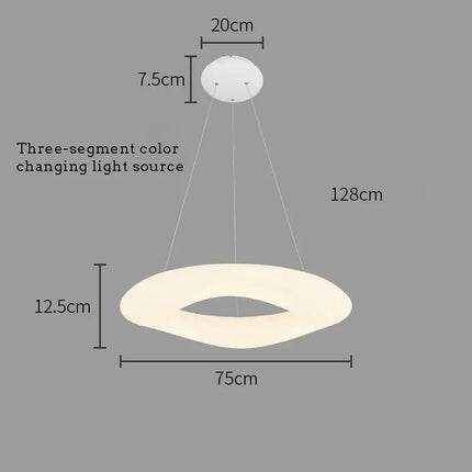 Suspension LED Circulaire Minimaliste en Acrylique pour Salon et Chambre