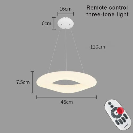 Suspension LED Circulaire Minimaliste en Acrylique pour Salon et Chambre
