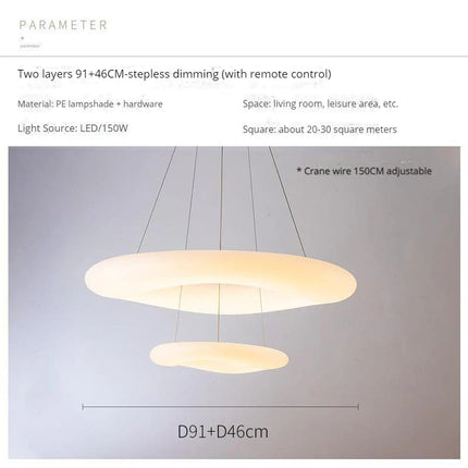 Suspension LED Circulaire Minimaliste en Acrylique pour Salon et Chambre