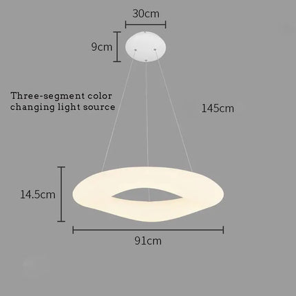 Suspension LED Circulaire Minimaliste en Acrylique pour Salon et Chambre
