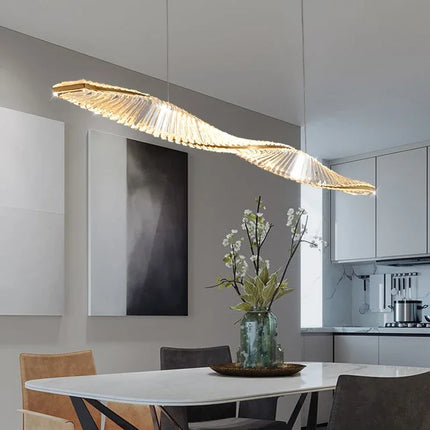 Suspension moderne en cristal K9 spirale, lumière LED pour îlot et salle à manger