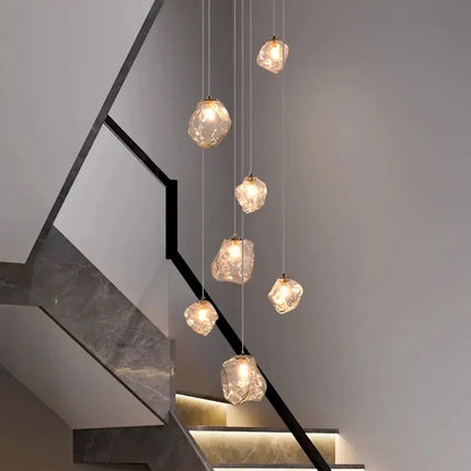 Suspension moderne en alliage et verre, éclairage LED pour salon et salle à manger
