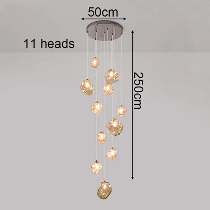 Suspension moderne en alliage et verre, éclairage LED pour salon et salle à manger