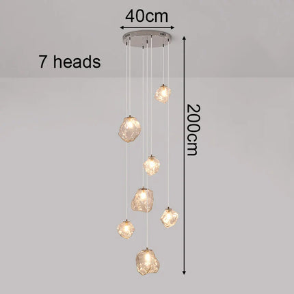 Suspension moderne en alliage et verre, éclairage LED pour salon et salle à manger