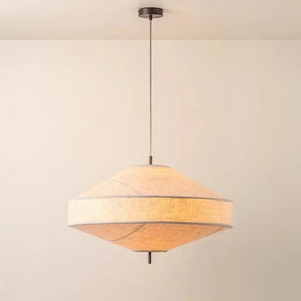 Suspension Wabi Sabi en tissu blanc style japonais pour ambiance cosy