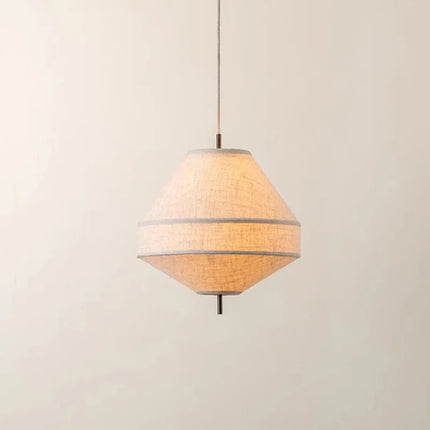 Suspension Wabi Sabi en tissu blanc style japonais pour ambiance cosy