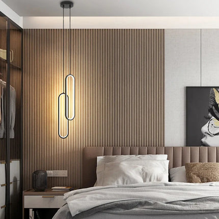 Suspension LED moderne DINDALLED or circulaire pour salon et chambre