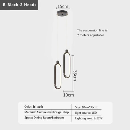 Suspension LED moderne DINDALLED or circulaire pour salon et chambre