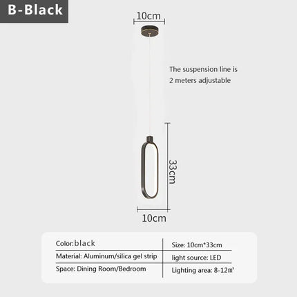 Suspension LED moderne DINDALLED or circulaire pour salon et chambre