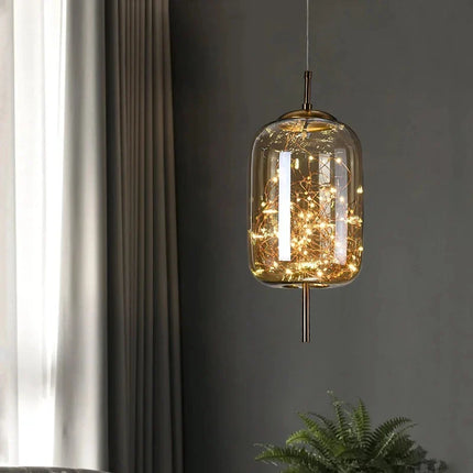 Suspension LED Moderne en Métal, Luminaire Suspendu pour Chambre