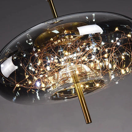 Suspension LED Moderne en Métal, Luminaire Suspendu pour Chambre