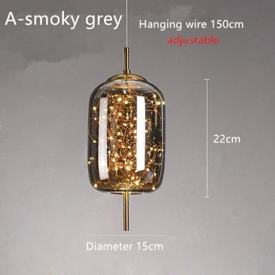 Suspension LED Moderne en Métal, Luminaire Suspendu pour Chambre