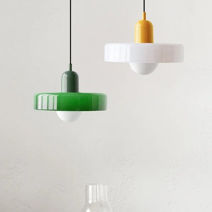 Suspension verre rétro nordique E27 LED lumière chaude pour intérieur