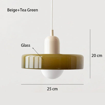 Suspension verre rétro nordique E27 LED lumière chaude pour intérieur