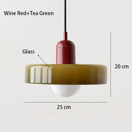 Suspension verre rétro nordique E27 LED lumière chaude pour intérieur
