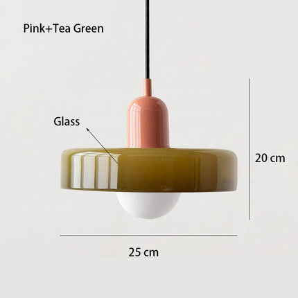 Suspension verre rétro nordique E27 LED lumière chaude pour intérieur