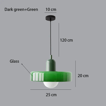 Suspension verre rétro nordique E27 LED lumière chaude pour intérieur