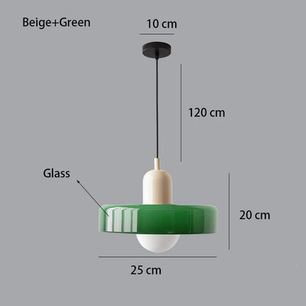 Suspension verre rétro nordique E27 LED lumière chaude pour intérieur