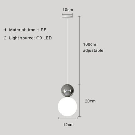 Suspension LED design nordique moderne en métal, lumière chaude ambiance cosy