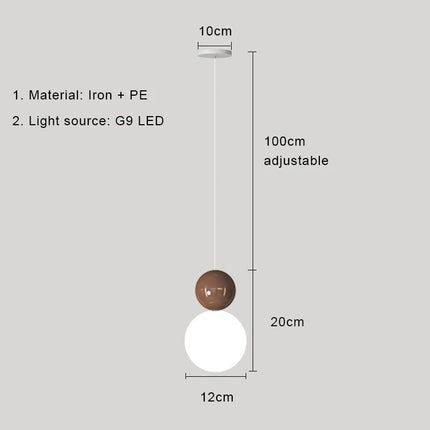 Suspension LED design nordique moderne en métal, lumière chaude ambiance cosy