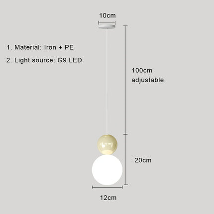 Suspension LED design nordique moderne en métal, lumière chaude ambiance cosy