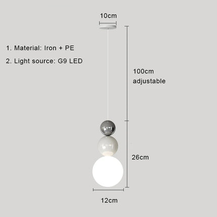 Suspension LED design nordique moderne en métal, lumière chaude ambiance cosy
