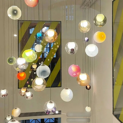 Suspension boule en verre design canadien pour salon et bar Villa