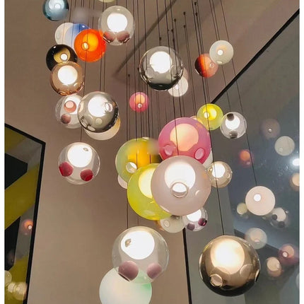 Suspension boule en verre design canadien pour salon et bar Villa