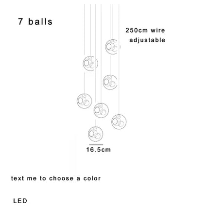 Suspension boule en verre design canadien pour salon et bar Villa