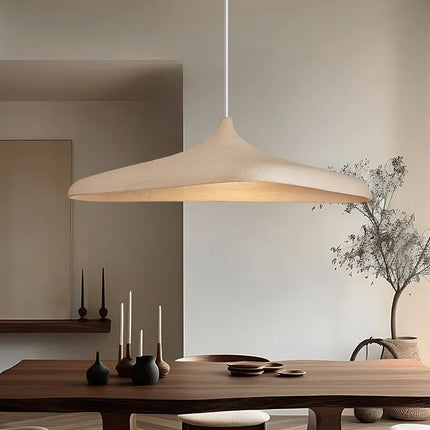 Suspension LED Japonaise Wabi Sabi en résine, lustre nordique pour salon et salle à manger