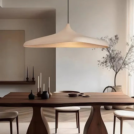 Suspension LED Japonaise Wabi Sabi en résine, lustre nordique pour salon et salle à manger