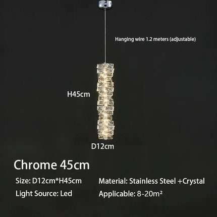 Suspension LED Moderne en Acier Inoxydable, Luminaire Décoratif pour Salon et Chambre