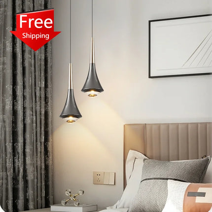 Suspension LED Moderne en Aluminium, Luminaire Décoratif pour Chambre et Cuisine