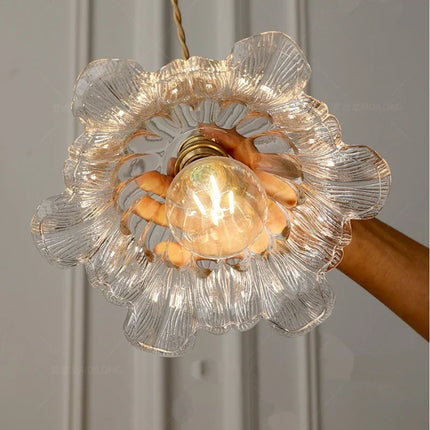 Suspension LED moderne en verre vert avec interrupteur tactile pour salon et balcon