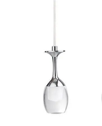 Suspension LED moderne en fer et verre pour salon et cuisine