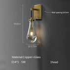 Cuivre Applique Murale Lampe / Lumière chaude